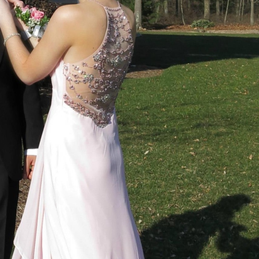 David’s Bridal • Pink Rhinestone Prom Dress